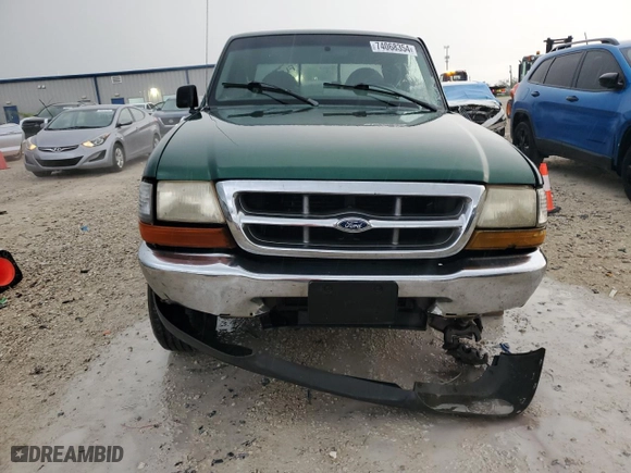 1999 Ford Ranger XL with VIN 1FTYR14C4XTA28086, listed as a Copart auction lot 74068354 with 266,853 mi miles and Non Repairable. Bid and sale history available at carsss.com. Image 5.