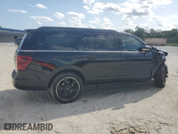 2024 Ford Expedition Max Limited with VIN 1FMJK2A83REB14942, listed as a Copart auction lot 53017715 with 9,928 mi miles and Salvage title. Bid and sale history available at DreamBid. Image 3.