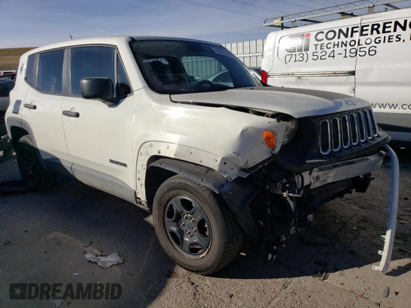 2016 Jeep Renegade Sport with VIN ZACCJBAW8GPC58926, listed as a Copart auction lot 83981934 with 62,818 mi miles and Non Repairable. Bid and sale history available at DreamBid. Image 4.