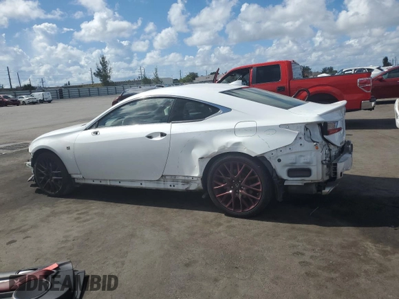 2016 Lexus RC 350 F Sport with VIN JTHHE5BC1G5014283, listed as a Copart auction lot 61814405 with 73,310 mi miles and Salvage title. Bid and sale history available at DreamBid. Image 2.