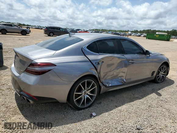 2023 Genesis G70 2.0T with VIN KMTG34TA1PU128155, listed as a Copart auction lot 50875574 with 16,092 mi miles and Non Repairable. Bid and sale history available at DreamBid. Image 3.