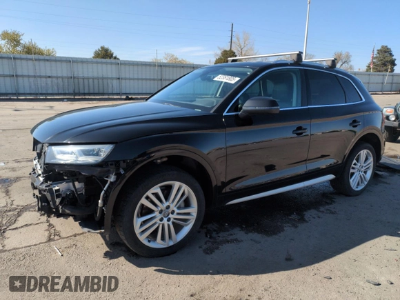 2018 Audi Q5 Premium Plus with VIN WA1BNAFY4J2024928, listed as a Copart auction lot 52381805 with 66,194 mi miles and Salvage Title. Bid and sale history available at carsss.com. Image 1.