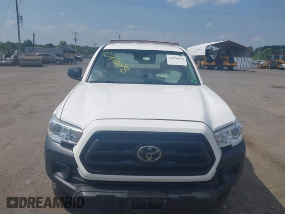 2022 Toyota Tacoma SR with VIN 3TYRX5GN2NT052675, listed as a IAAI auction lot 42478078 with 35,596 mi miles and . Bid and sale history available at DreamBid. Image 12.