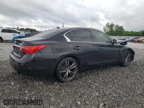 2015 Infiniti Q50 Sport with VIN JN1BV7AP2FM358154, listed as a Copart auction lot 55402455 with 154,630 mi miles and Salvage title. Bid and sale history available at DreamBid. Image 3.