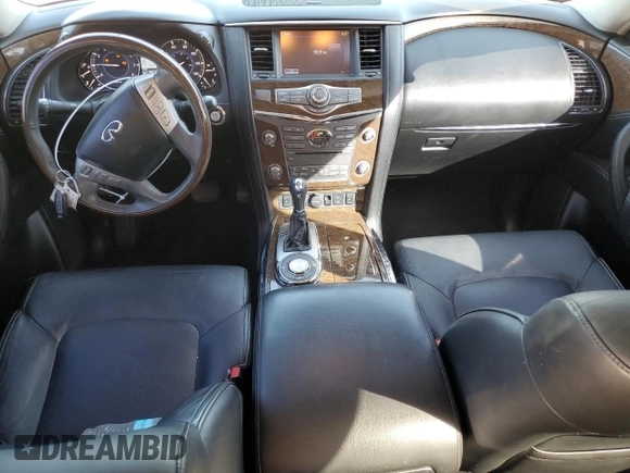 2016 Infiniti QX80 with VIN JN8AZ2NF1G9612303, listed as a Copart auction lot 75698364 with 110,847 mi miles and Salvage Title. Bid and sale history available at carsss.com. Image 8.