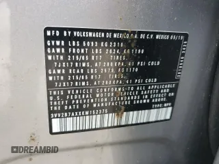 2019 Volkswagen Tiguan SE z VIN 3VV2B7AXXKM152375, wystawiony jako Copart lot #63985805 z przebiegiem 56 386 mil mil oraz Szkoda całkowita • Salvage title. Historia ofert i sprzedaży dostępna na DreamBid. Obrazek 13.