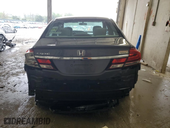 2015 Honda Civic Sedan EX-L with VIN 19XFB2F96FE077350, listed as a Copart auction lot 52552785 with 135,917 mi miles and Salvage Title. Bid and sale history available at carsss.com. Image 6.