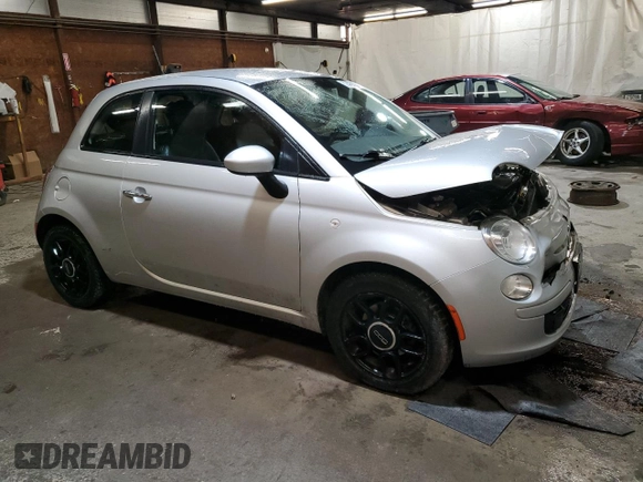 2013 FIAT 500 Pop with VIN 3C3CFFAR5DT526391, listed as a Copart auction lot 53429125 with 105,104 mi miles and Salvage Title. Bid and sale history available at carsss.com. Image 4.
