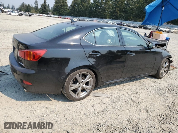 2009 Lexus IS 350 with VIN JTHBE262292016649, listed as a Copart auction lot 70616304 with 114,322 mi miles and Salvage Title. Bid and sale history available at DreamBid. Image 3.