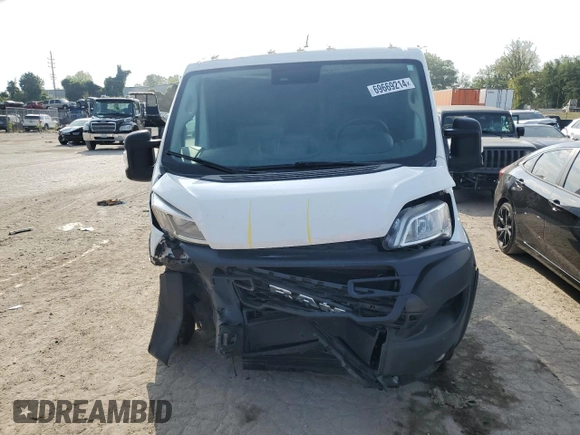 2023 Ram ProMaster Cargo with VIN 3C6LRVNG5PE500427, listed as a Copart auction lot 69669214 with Not Provided miles and Salvage Title. Bid and sale history available at DreamBid. Image 5.