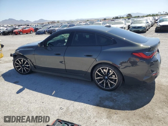 2023 BMW i4 eDrive40 with VIN WBY73AW0XPFR26365, listed as a Copart auction lot 56900944 with 15,017 mi miles and Salvage Title. Bid and sale history available at carsss.com. Image 2.