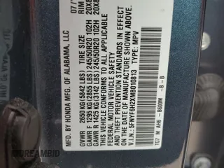 2021 Honda Pilot Special Edition z VIN 5FNYF6H2XMB010813, wystawiony jako Copart lot #50474394 z przebiegiem 41 409 mil mil oraz Szkoda całkowita • Salvage title. Historia ofert i sprzedaży dostępna na DreamBid. Obrazek 13.
