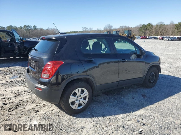 2015 Chevrolet Trax LS with VIN KL7CJKSB9FB092773, listed as a Copart auction lot 45453695 with 166,205 mi miles and Salvage Title. Bid and sale history available at carsss.com. Image 3.