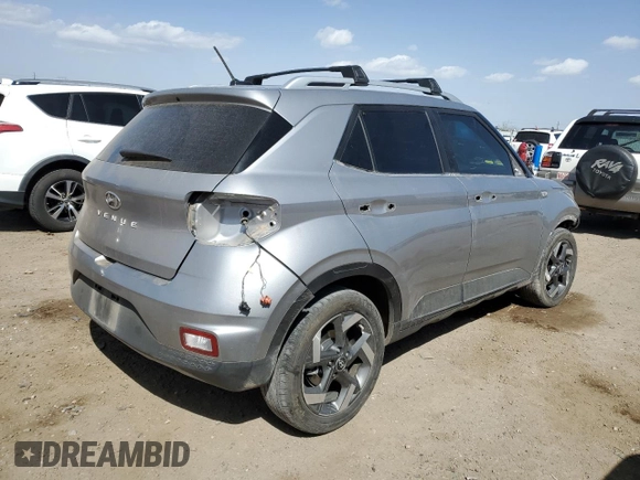 2024 Hyundai Venue SEL with VIN KMHRC8A38RU323364, listed as a Copart auction lot 51352145 with 22,512 mi miles and Salvage Title. Bid and sale history available at DreamBid. Image 3.