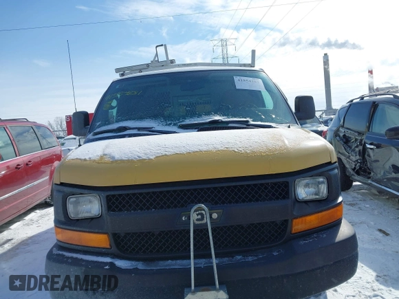 2010 Chevrolet Express Cargo Van with VIN 1GCUGADX0A1182689, listed as a IAAI auction lot 41554281 with 107,929 mi miles. Bid and sale history available at carsss.com. Image 12.