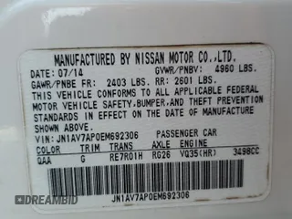 2014 Infiniti Q50 Hybrid Sport with VIN JN1AV7AP0EM692306, listed as a Copart auction lot 53861025 with 83,452 mi miles and Clean Title. Bid and sale history available at carsss.com. Image 12.