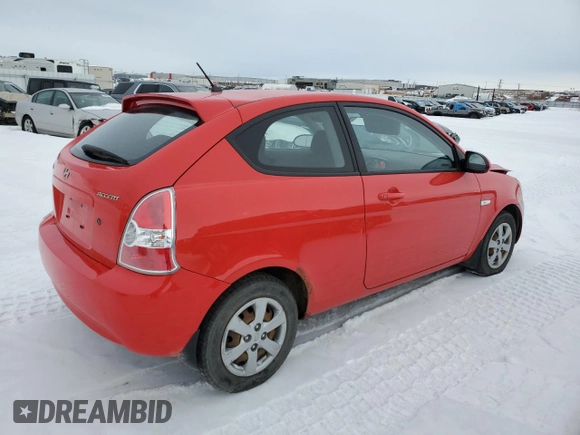 2008 Hyundai Accent Man L with VIN KMHCN35C88U100673, listed as a Copart auction lot 41707495 with 190,844 mi miles and Salvage Title. Bid and sale history available at carsss.com. Image 3.