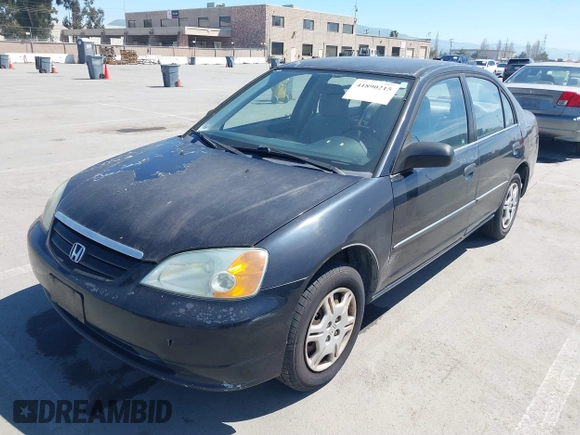 2001 Honda Civic DX with VIN 2HGES15241H573417, listed as a IAAI auction lot 41890215 with 335,619 mi miles. Bid and sale history available at carsss.com. Image 6.