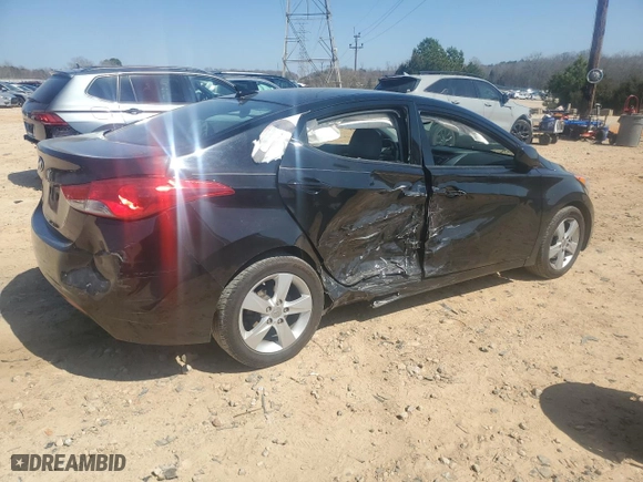 2013 Hyundai Elantra GLS with VIN 5NPDH4AE2DH385307, listed as a Copart auction lot 49011685 with 187,731 mi miles and Salvage Title. Bid and sale history available at carsss.com. Image 3.