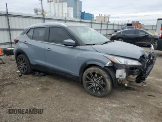 2021 Nissan Kicks SV with VIN 3N1CP5CV6ML542194, listed as a Copart auction lot 43443855 with 63,333 mi miles and Salvage Title. Bid and sale history available at carsss.com. Image 4.