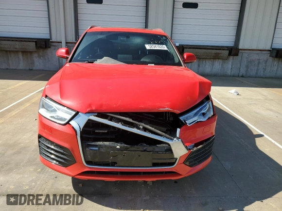 2018 Audi Q3 Premium with VIN WA1ECCFS7JR030191, listed as a Copart auction lot 52541035 with 82,903 mi miles and Salvage title. Bid and sale history available at DreamBid. Image 5.