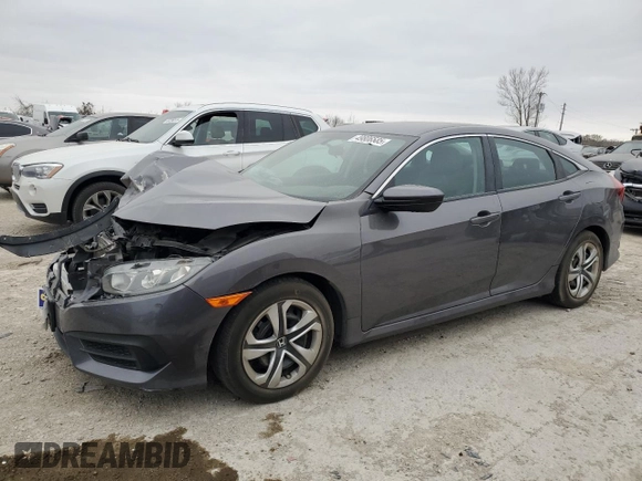 2016 Honda Civic LX with VIN 2HGFC2F58GH508868, listed as a Copart auction lot 49806585 with 77,332 mi miles and Salvage Title. Bid and sale history available at carsss.com. Image 1.
