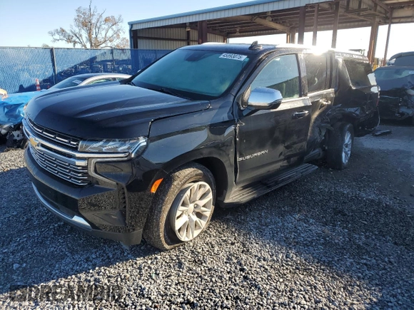 2023 Chevrolet Suburban Premier с VIN 1GNSCFKD4PR192684, выставлен на аукционе Copart как лот 45593075 с пробегом 47 371 миль миль и Списание • Salvage title. История ставок и продаж доступна на DreamBid. Изображение 1.