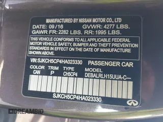 2017 Infiniti QX30 Premium z VIN SJKCH5CP4HA023330, wystawiony jako IAAI lot #42407253 z przebiegiem 132 317 mil mil oraz . Historia ofert i sprzedaży dostępna na DreamBid. Obrazek 9.