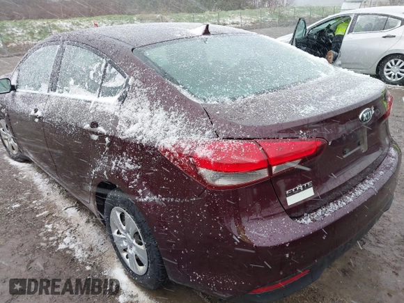 2017 Kia Forte LX with VIN 3KPFK4A7XHE071992, listed as a IAAI auction lot 42039101 with 76,682 mi miles. Bid and sale history available at carsss.com. Image 3.