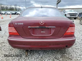 2004 Mercedes-Benz S 500 with VIN WDBNG84J94A421961, listed as a Copart auction lot 53140555 with Not Provided miles and Salvage Title. Bid and sale history available at DreamBid. Image 6.