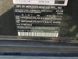 2009 Mercedes-Benz GL-Class 4.6L with VIN 4JGBF71E29A469166, listed as a Copart auction lot 71948464 with 109,291 mi miles and Salvage Title. Bid and sale history available at carsss.com. Image 13.