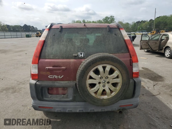 2006 Honda CR-V EX with VIN SHSRD78846U440420, listed as a Copart auction lot 51919525 with 179,635 mi miles and Clean Title. Bid and sale history available at carsss.com. Image 6.