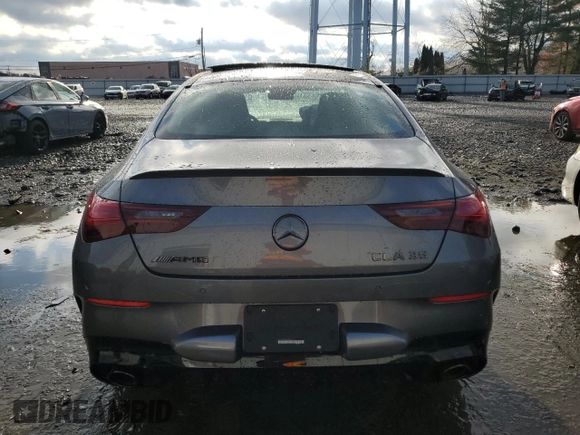 2025 Mercedes-Benz CLA with VIN W1K5J5BB7SN509299, listed as a Copart auction lot 80090914 with 1,677 mi miles and Salvage Title. Bid and sale history available at carsss.com. Image 6.