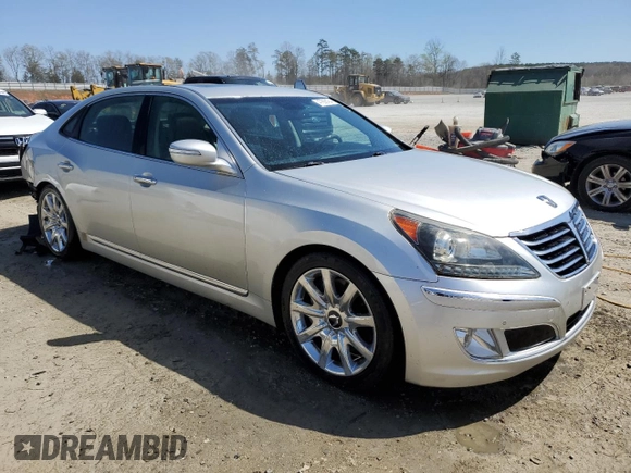 2013 Hyundai Equus Signature z VIN KMHGH4JH0DU060356, wystawiony jako Copart lot #47868434 z przebiegiem 152 903 mil mil oraz Szkody całkowita. Historia ofert i sprzedaży dostępna na DreamBid. Obrazek 4.