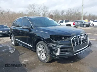 2023 Audi Q7 Premium Plus with VIN WA1LXBF74PD000475, listed as a IAAI auction lot 41559628 with 26,452 mi miles. Bid and sale history available at carsss.com. Image 1.