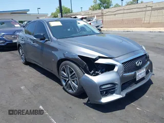 2015 Infiniti Q50 Sport with VIN JN1BV7AP3FM333148, listed as a IAAI auction lot 42359324 with 109,703 mi miles and . Bid and sale history available at DreamBid. Image 1.