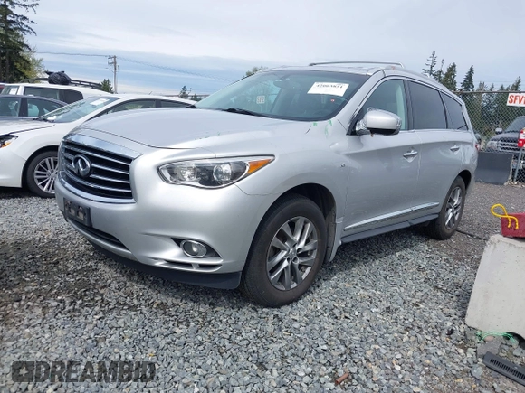 2014 Infiniti QX60 with VIN 5N1AL0MMXEC531216, listed as a IAAI auction lot 42003851 with 91,232 mi miles and . Bid and sale history available at DreamBid. Image 2.