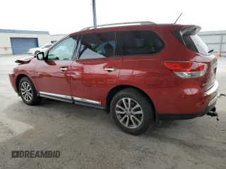 2015 Nissan Pathfinder SV with VIN 5N1AR2MN9FC600501, listed as a Copart auction lot 48445715 with 51,415 mi miles and Salvage Title. Bid and sale history available at carsss.com. Image 2.