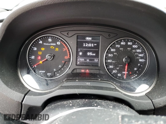 2017 Audi A3 Sedan Premium with VIN WAUAUGFFXH1063929, listed as a Copart auction lot 63546174 with 67,684 mi miles and Salvage Title. Bid and sale history available at carsss.com. Image 9.