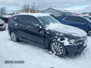 2016 BMW X3 xDrive28i with VIN 5UXWX9C56G0D91524, listed as a IAAI auction lot 41223291 with 200,605 mi miles. Bid and sale history available at carsss.com. Image 1.