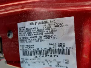 2005 Ford Focus S с VIN 1FAFP34N85W187592, выставлен на аукционе Copart как лот 64759925 с пробегом 27 051 миль миль и Чистый • Clean title. История ставок и продаж доступна на DreamBid. Изображение 12.