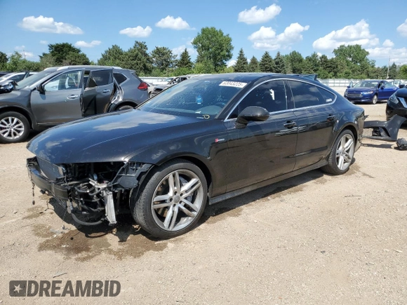 2014 Audi A7 Prestige with VIN WAU2GAFC7EN059839, listed as a Copart auction lot 63043225 with 66,632 mi miles and Salvage title. Bid and sale history available at DreamBid. Image 1.