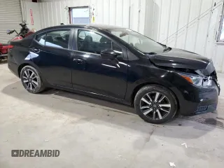 2021 Nissan Versa SV with VIN 3N1CN8EV9ML861593, listed as a Copart auction lot 56629195 with 77,522 mi miles and Salvage title. Bid and sale history available at DreamBid. Image 4.