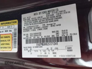 2018 Ford Mustang EcoBoost Premium with VIN 1FATP8UHXJ5171341, listed as a IAAI auction lot 42366152 with 82,426 mi miles and . Bid and sale history available at DreamBid. Image 9.