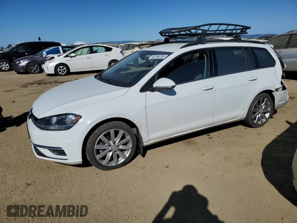 2019 Volkswagen Golf SportWagen S with VIN 3VW117AU3KM508682, listed as a Copart auction lot 48184285 with 49,271 mi miles and Salvage Title. Bid and sale history available at carsss.com. Image 1.
