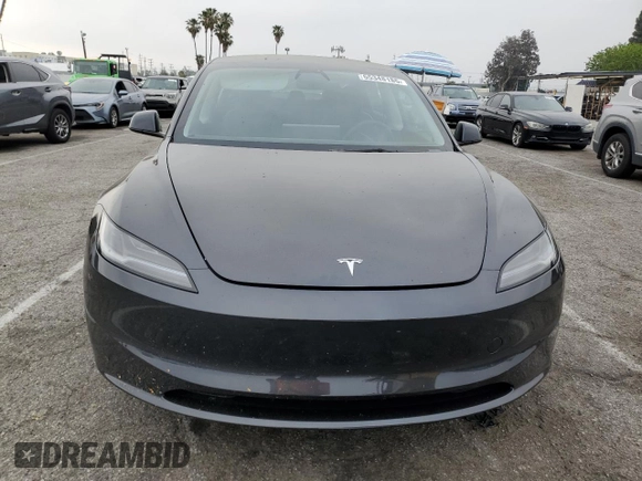 2025 Tesla Model 3 Long Range with VIN 5YJ3E1EA7SF969403, listed as a Copart auction lot 55348185 with 2,613 mi miles and Salvage title. Bid and sale history available at DreamBid. Image 5.