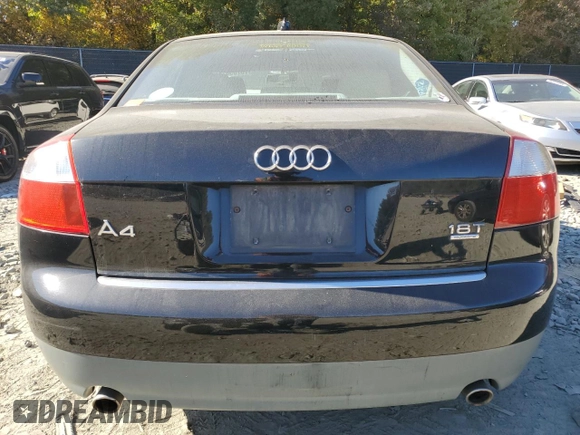 2004 Audi A4 1.8T with VIN WAULC68E84A080488, listed as a Copart auction lot 76735874 with 0 mi miles and Salvage Title. Bid and sale history available at carsss.com. Image 6.