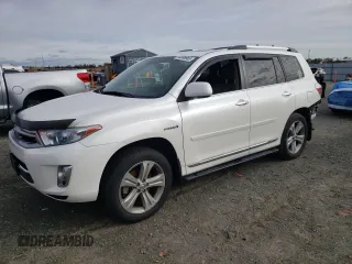 2012 Toyota Highlander Hybrid Limited with VIN JTEDC3EH5C2010262, listed as a Copart auction lot 44388965 with 166,019 mi miles and Salvage Title. Bid and sale history available at carsss.com. Image 1.