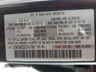 2013 Mazda CX-5 Sport z VIN JM3KE4BE3D0141748, wystawiony jako IAAI lot #41836498 z przebiegiem 163 118 mil mil oraz . Historia ofert i sprzedaży dostępna na DreamBid. Obrazek 9.