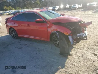 2019 Honda Civic Sport with VIN 2HGFC2F88KH531232, listed as a Copart auction lot 88902895 with 124,757 mi miles and Salvage Title. Bid and sale history available at DreamBid. Image 4.
